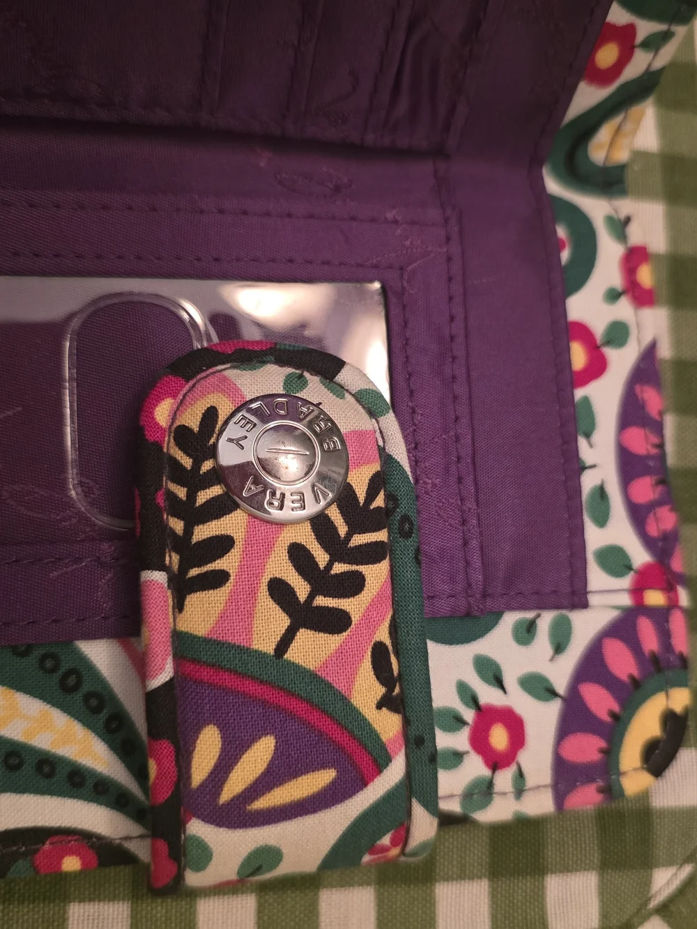 Vera Bradley Purple Floral Quilted Wallet